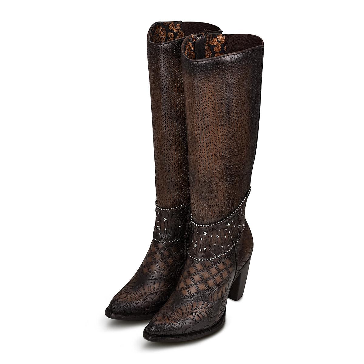 Knee-High Leather Boots for Women: Comfort and Luxury Combined - Women Cuadra Boot CU584 - El Rodeo Western Boutique