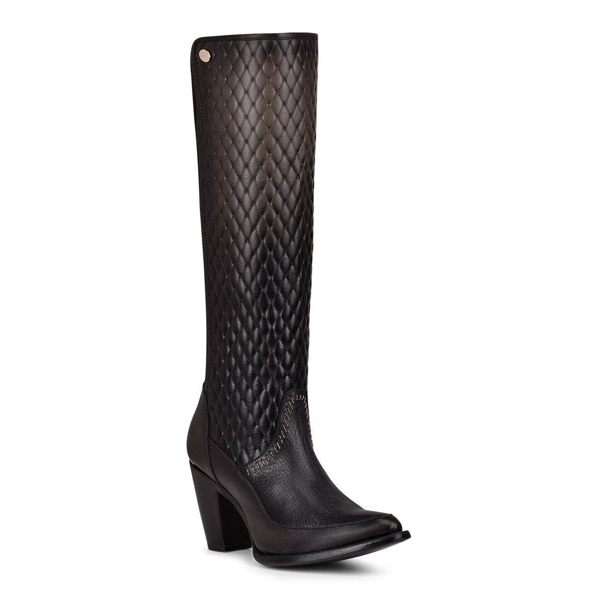 Handcrafted Cuadra Knee High Boots with Zipper and Durable Cowhide Upper - Women Cuadra Boot CU601 - El Rodeo Western Boutique