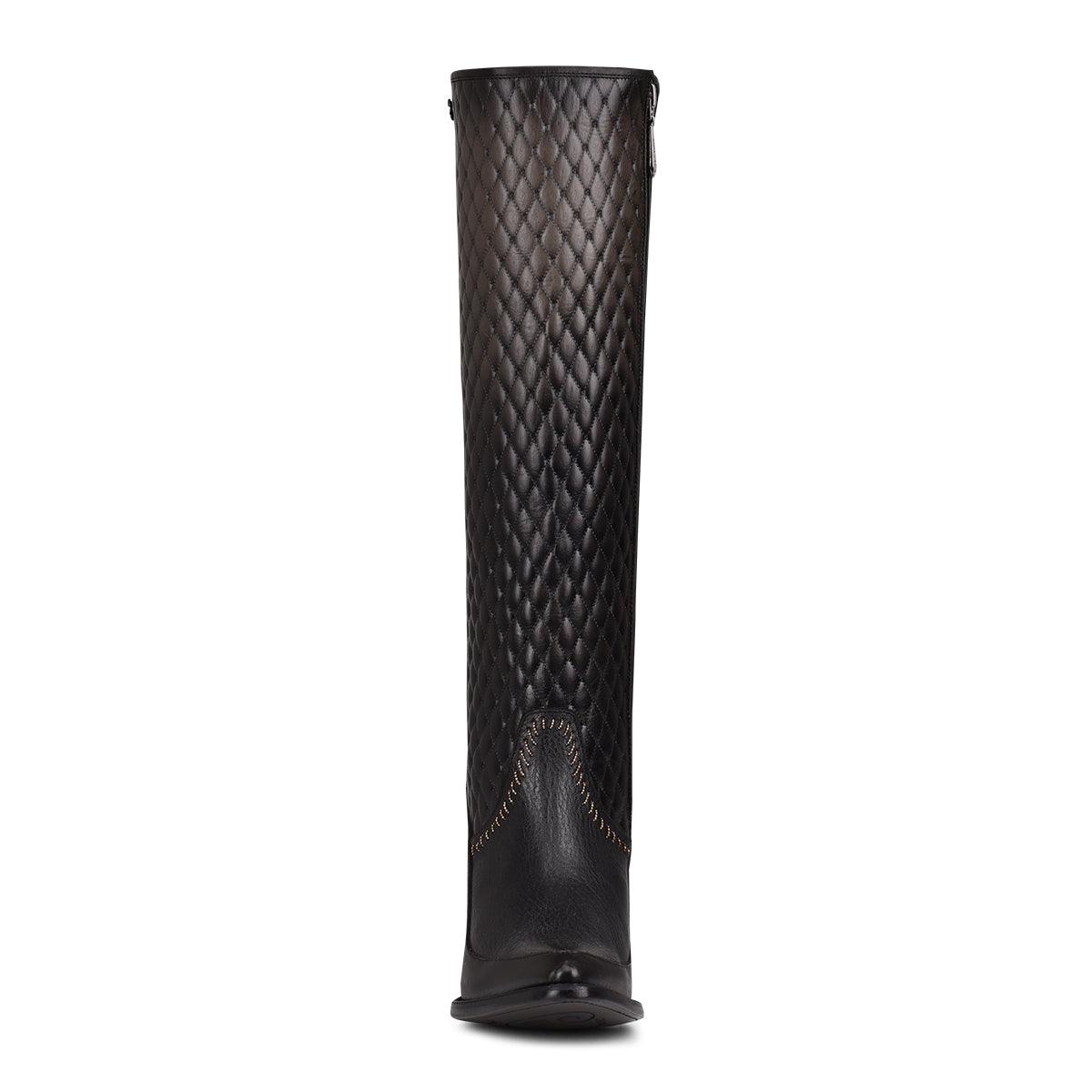 Handcrafted Cuadra Knee High Boots with Zipper and Durable Cowhide Upper - Women Cuadra Boot CU601 - El Rodeo Western Boutique