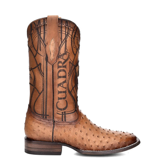 Exotic Leather Cowboy Boots: Genuine Ostrich Leather for All-Day Comfort - Men Cuadra Boot CU468 - El Rodeo Western Boutique