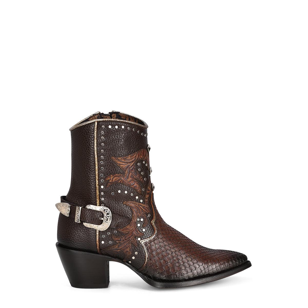 Bold Fashion Starts Here: Women Cuadra Boot Python Leather Short Boots - Women Cuadra Boot CU644 - El Rodeo Western Boutique