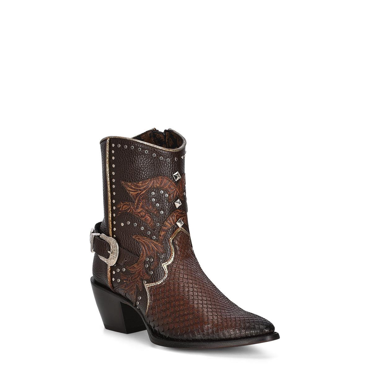 Bold Fashion Starts Here: Women Cuadra Boot Python Leather Short Boots - Women Cuadra Boot CU644 - El Rodeo Western Boutique