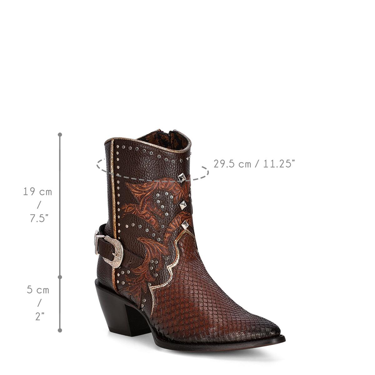 Bold Fashion Starts Here: Women Cuadra Boot Python Leather Short Boots - Women Cuadra Boot CU644 - El Rodeo Western Boutique