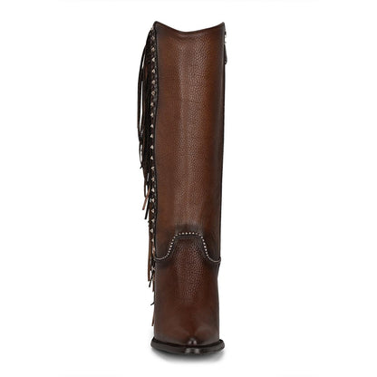 Deep Brown Leather Boots for Women - Knee-High with Comfort & Style - Women Cuadra Boot CU695 - El Rodeo Western Boutique