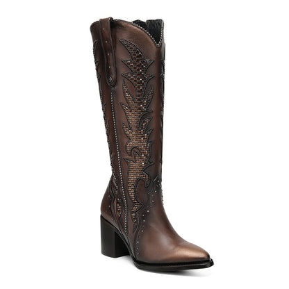 Women Cuadra Cowhide Zipper Boot CC338
