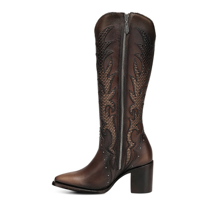 Women Cuadra Cowhide Zipper Boot CC338