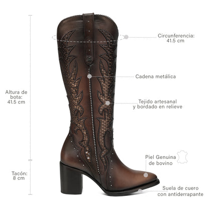 Women Cuadra Cowhide Zipper Boot CC338