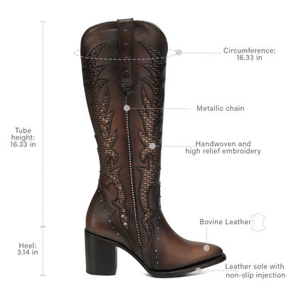 Women Cuadra Cowhide Zipper Boot CC338