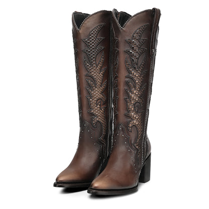 Women Cuadra Cowhide Zipper Boot CC338
