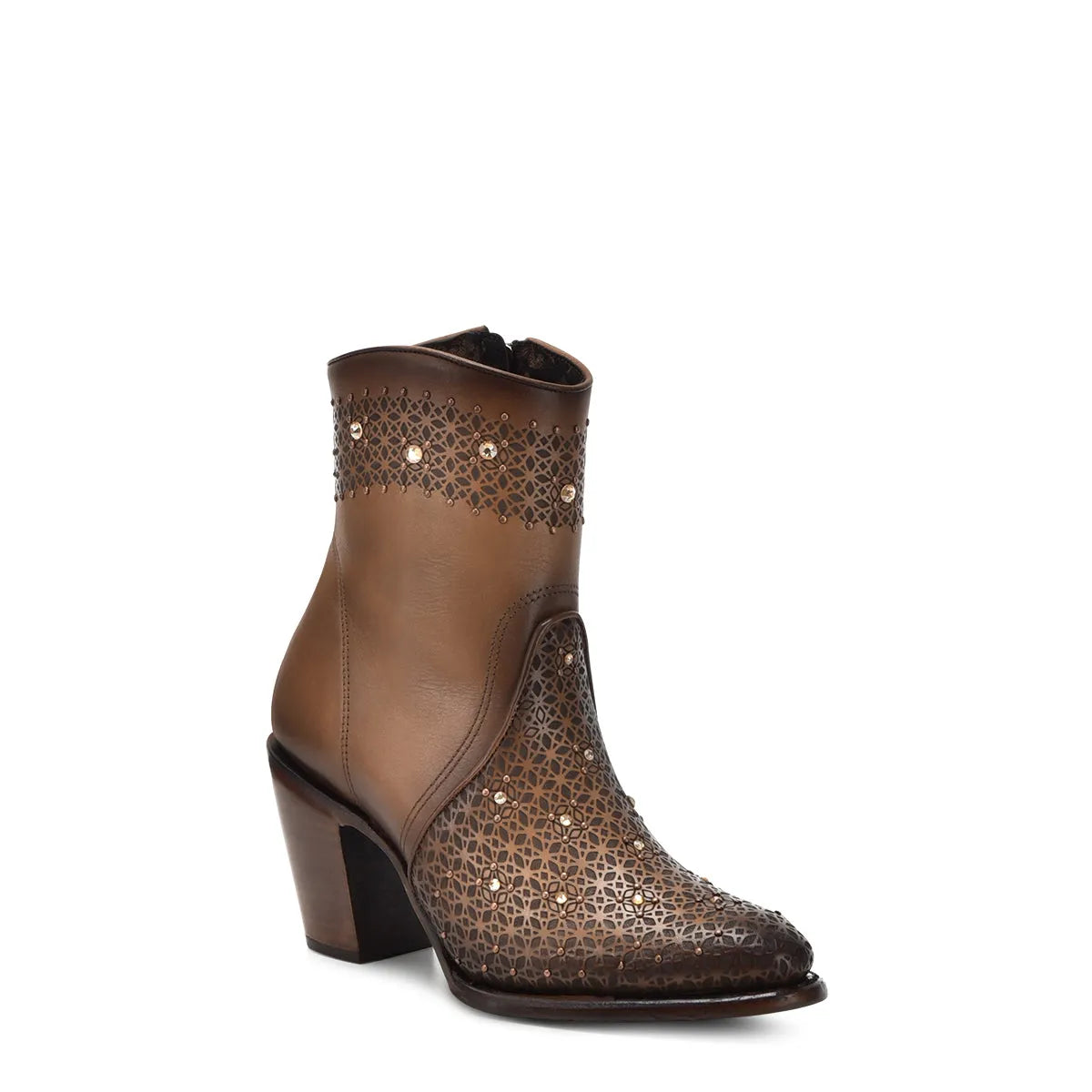 Women's Fashion Footwear Reimagined: Elegant and Durable Laser Cut Booties - Women Cuadra Boot CU773 - El Rodeo Western Boutique