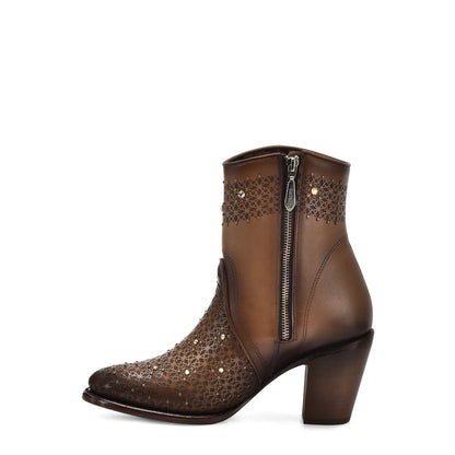 Women's Fashion Footwear Reimagined: Elegant and Durable Laser Cut Booties - Women Cuadra Boot CU773 - El Rodeo Western Boutique