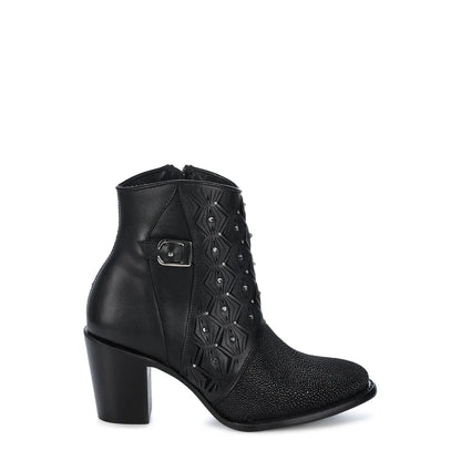 Stylish Ankle Boots for Women with Stingray & Bovine Leather Details - Women Cuadra Boot CU876 - El Rodeo Western Boutique