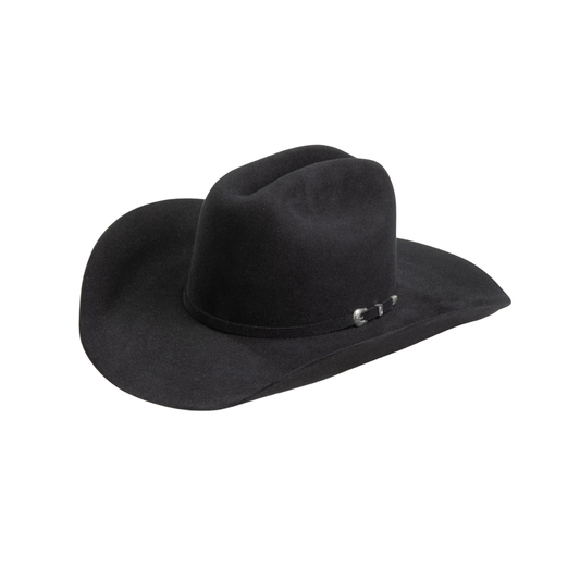 5X Fort Worth Black Larry Mahans Fur Felt Hat