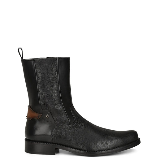 Exotic Leather Boots for Men - Sleek Mid-Calf Round Toe Design- Men Cuadra Boot FC659 - El Rodeo Western Boutique