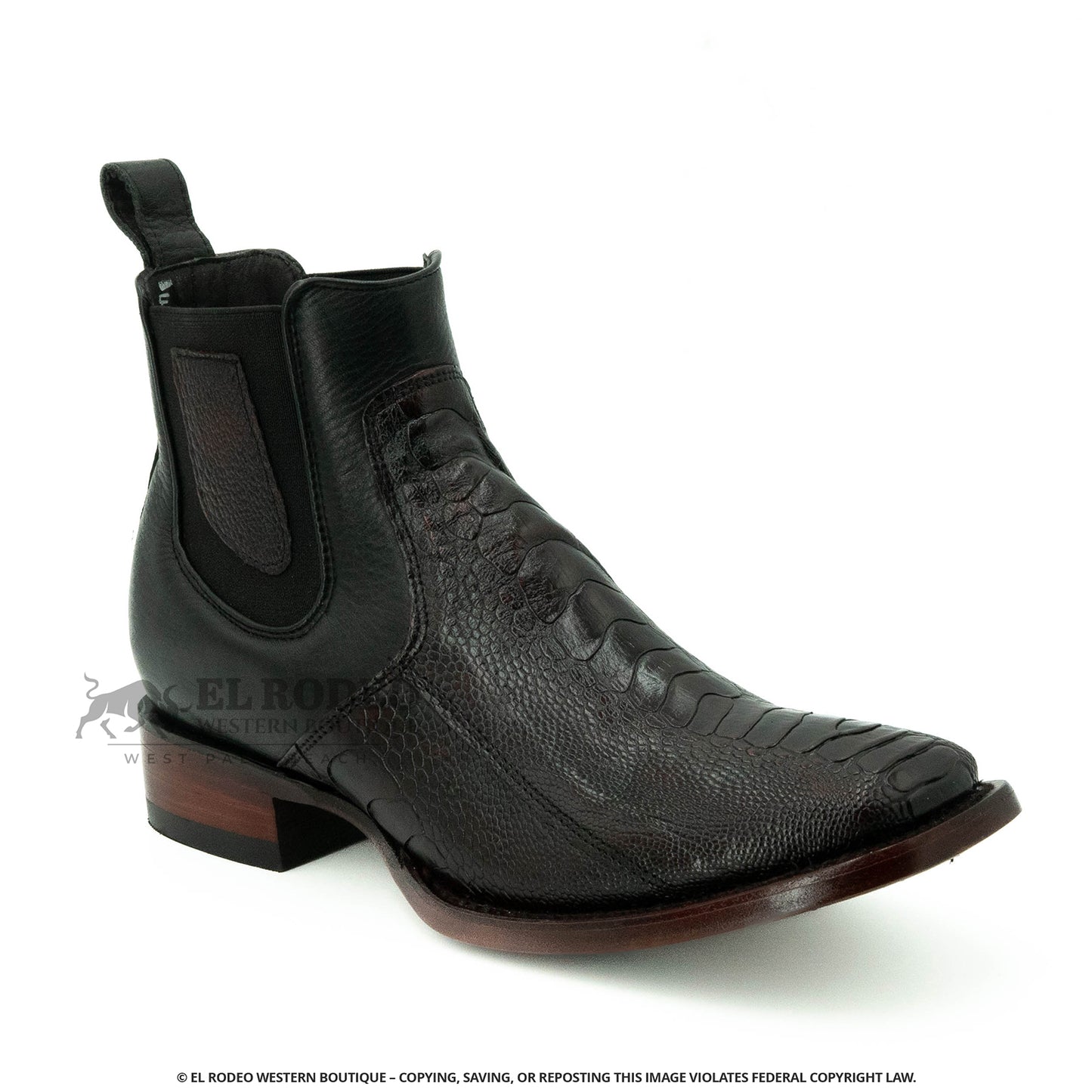 Men Los Altos Ostrich Ankle Boot H82BV0518