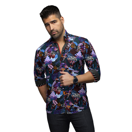 Au Noir Shirt Centurion Black Purple - Men