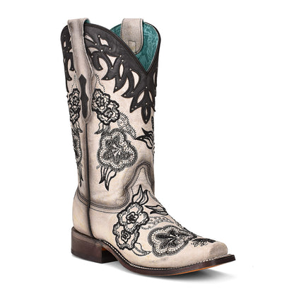 Cowhide Boots, Square Toe - Women Corral Boots A4163