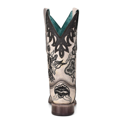 Cowhide Boots, Square Toe - Women Corral Boots A4163