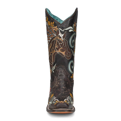 Corral Women's Floral Horse Inlay Boots - Western Charm Meets Lasting Comfort - A4267 - El Rodeo Western Boutique