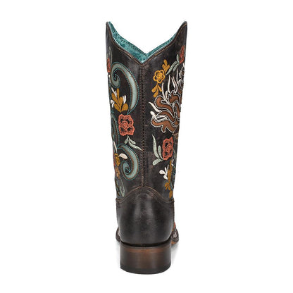 Corral Women's Floral Horse Inlay Boots - Western Charm Meets Lasting Comfort - A4267 - El Rodeo Western Boutique