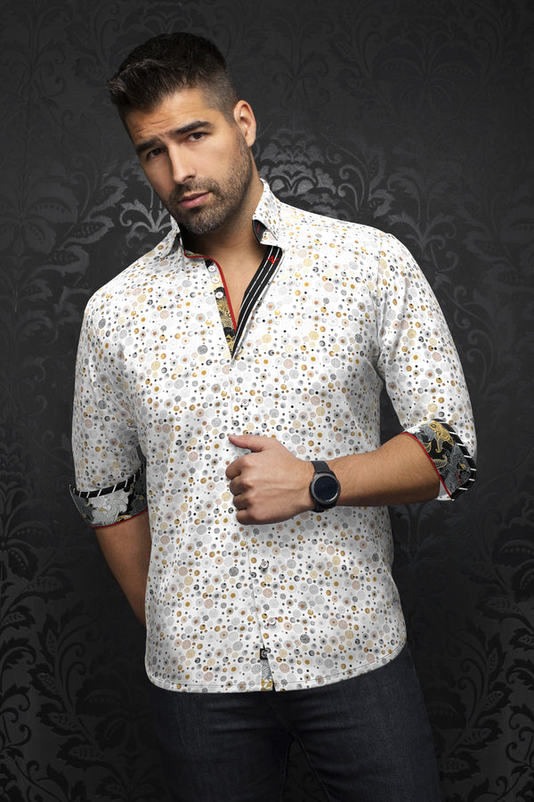 Men Au Noir Woven Shirt Alberto