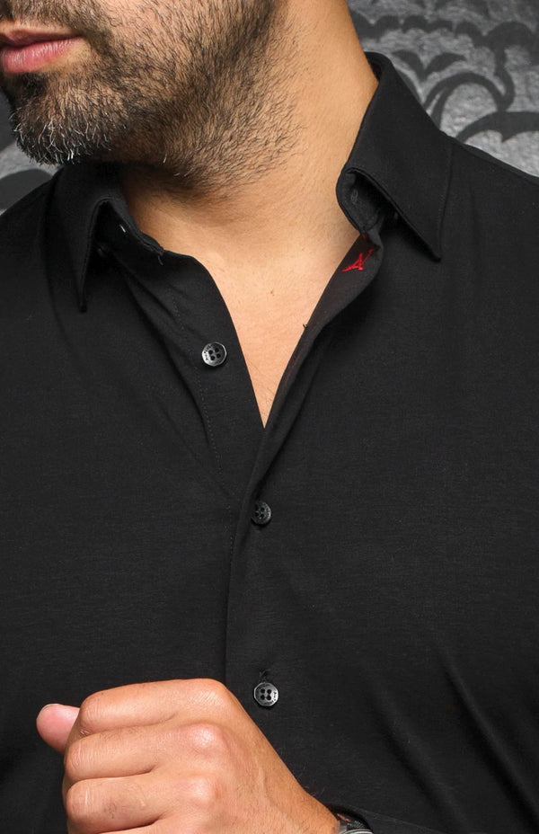 Men Au Noir Knit Shirt Alexander SLD Black