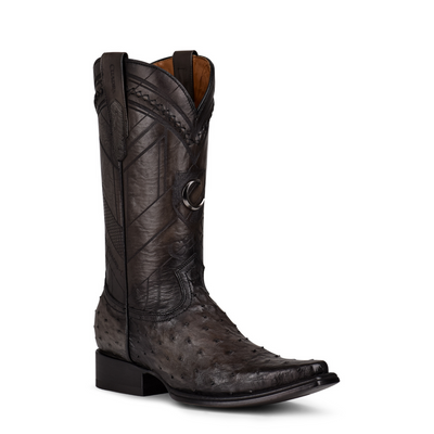 Men’s Grey Ostrich Leather Boots – Pull On, Full Quill, Built for Style and Comfort - Men Cuadra Boot CU603 - El Rodeo Western Boutique