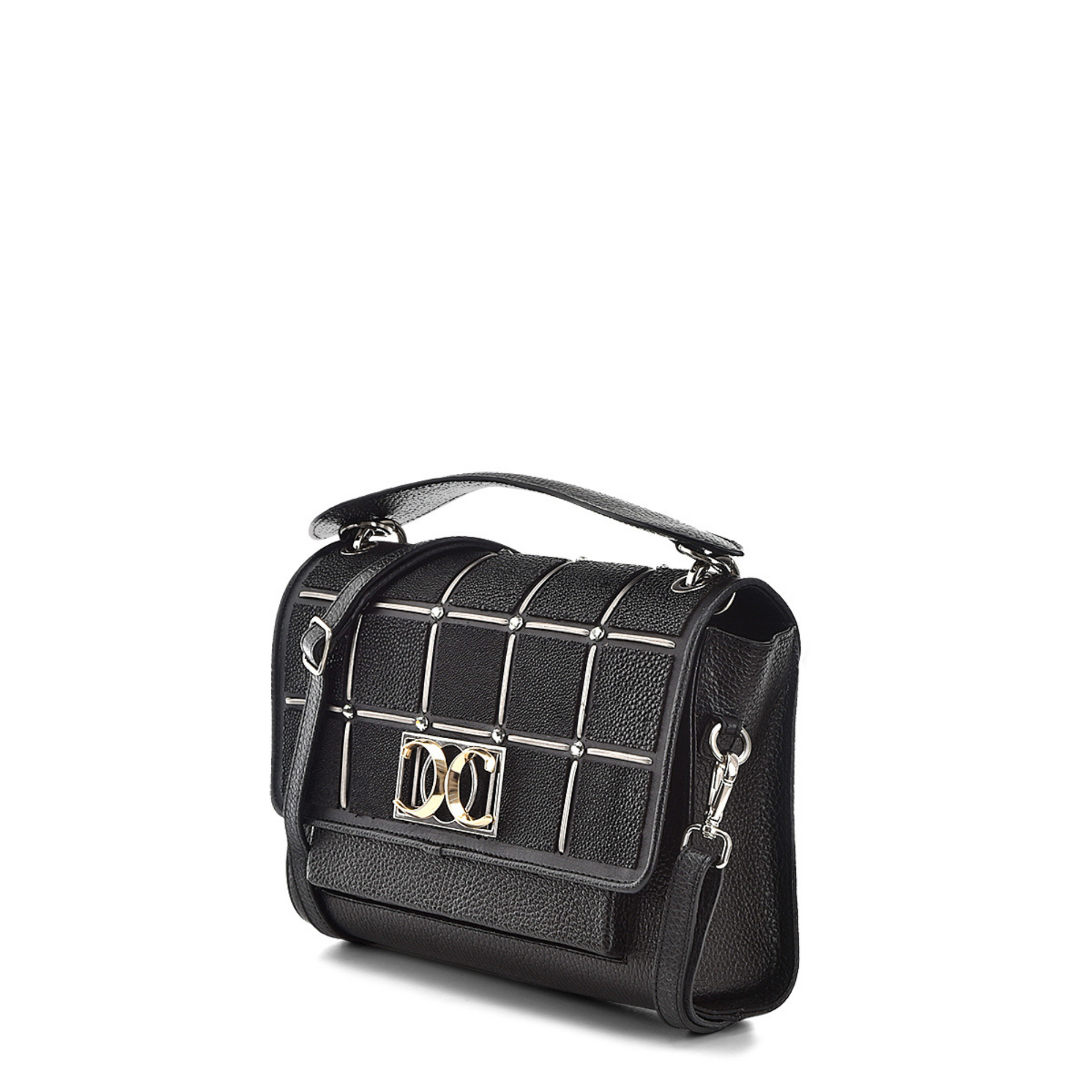 Genuine Stingray Skin Satchel Bag for Women – Luxury Black Handbag