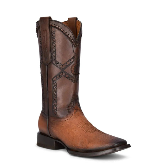 Ostrich Boots for Men: Brown Exotic Leather Cowboy Fashion - Men Cuadra Boot CU462 - El Rodeo Western Boutique