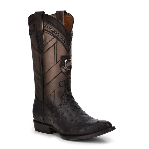 Men’s Ostrich Full Quill Boots with Classic Round Toe for Unmatched Elegance - Men Cuadra Boot CU554 - El Rodeo Western Boutique