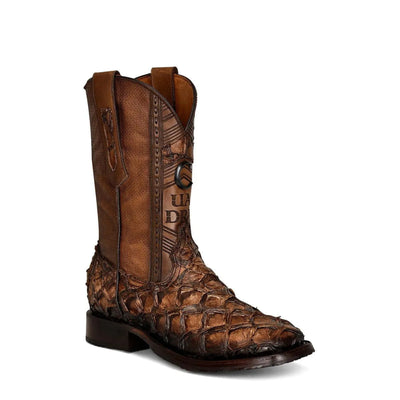 Brown Pirarucu Boots - Men Cuadra Boot CU658 - El Rodeo Western Boutique