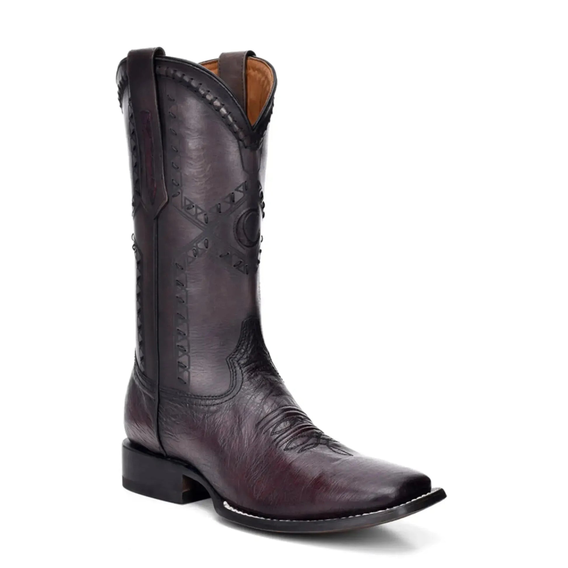 Ostrich Boots for Men – Black Leather, Calf High Western Fashion - Men Cuadra Boot CU784 - El Rodeo Western Boutique