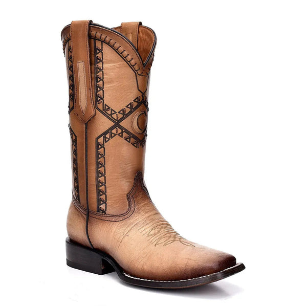 Square-Toed Boots: Premium Ostrich Belly Leather with Refined Details - Men Cuadra Boot CU785 - El Rodeo Western Boutique