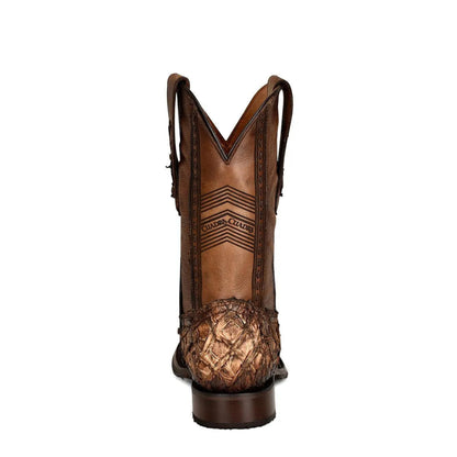 Brown Pirarucu Boots - Men Cuadra Boot CU658 - El Rodeo Western Boutique