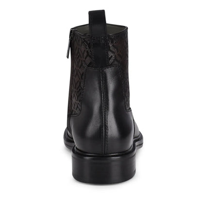 Round Toe Men’s Leather Ankle Boot – Dual Tone Chelsea with Zipper - Men Cuadra Boot FC599 - El Rodeo Western Boutique