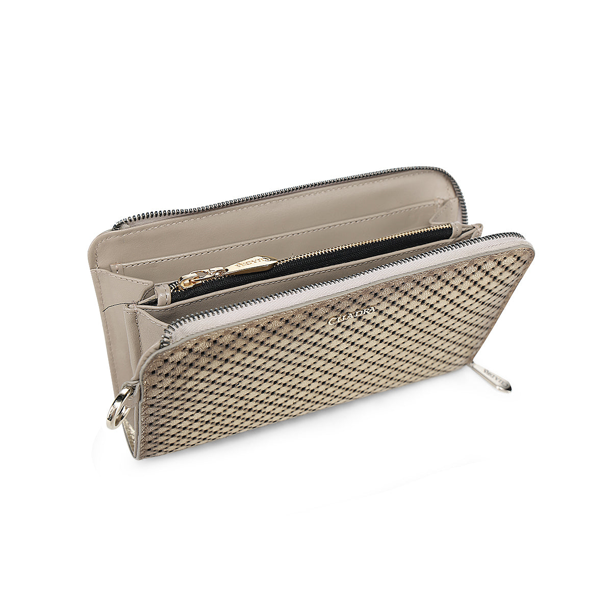 Women Cuadra Golden Zipper Wallet DU795-P