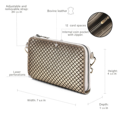 Women Cuadra Golden Zipper Wallet DU795-P