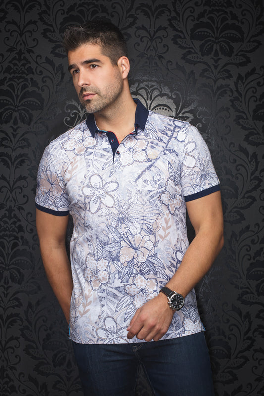 Men Au Noir Polo Bennett Stone