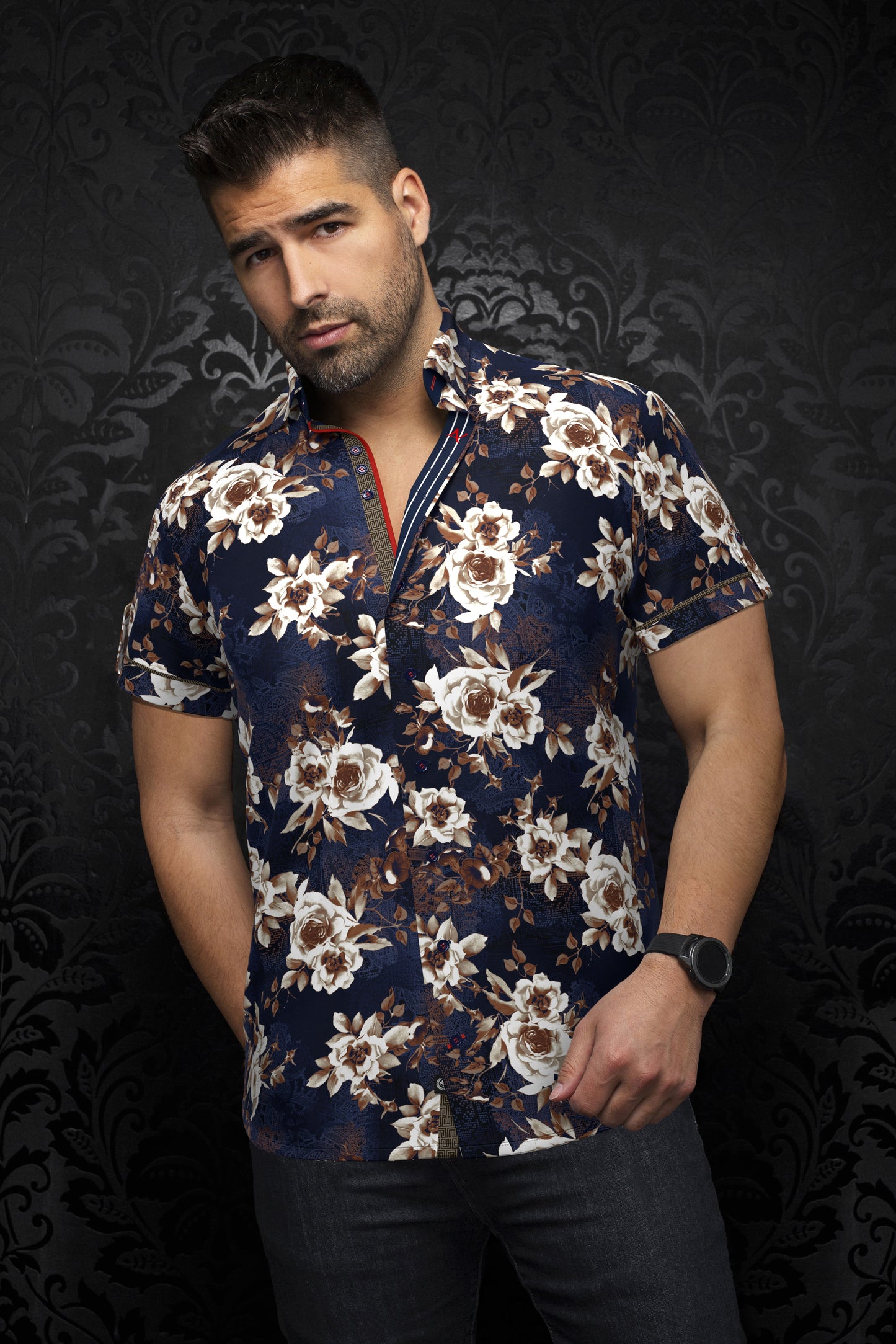 Men Au Noir Knit Short Sleeves Shirt Bera