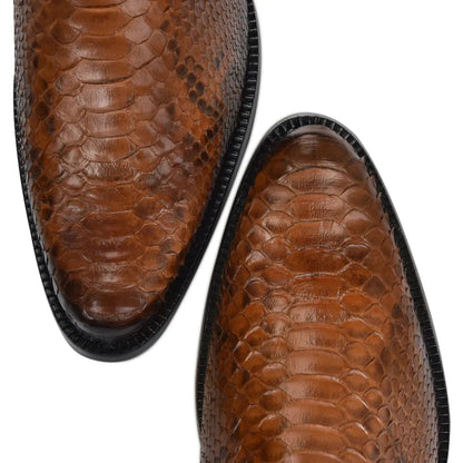 Men’s Python Leather Mid-Calf Boots: Luxury Meets Everyday Comfort - Men Franco Cuadra Boot FC819 - El Rodeo Western Boutique