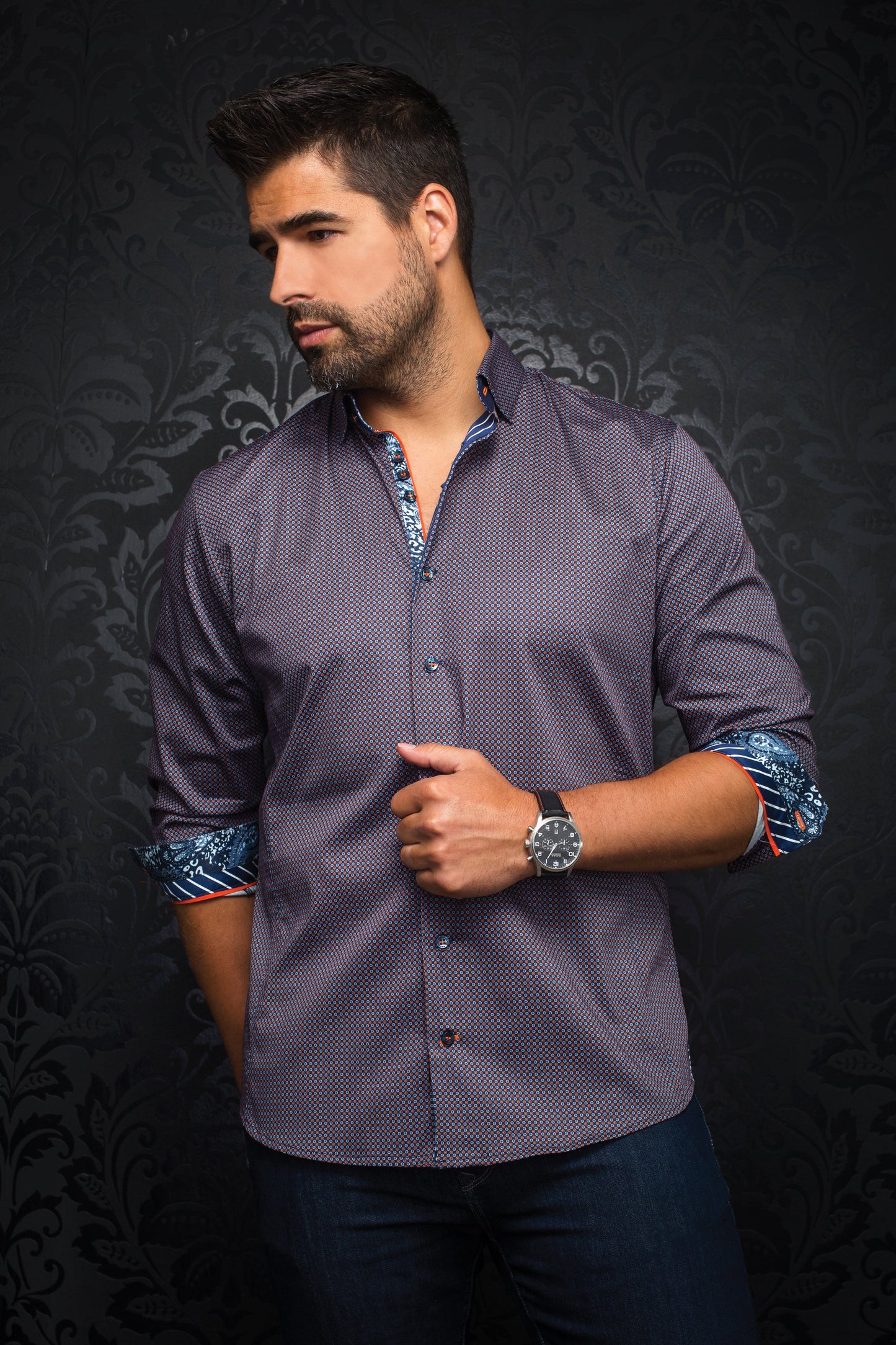 Men Au Noir Woven Shirt Blondel