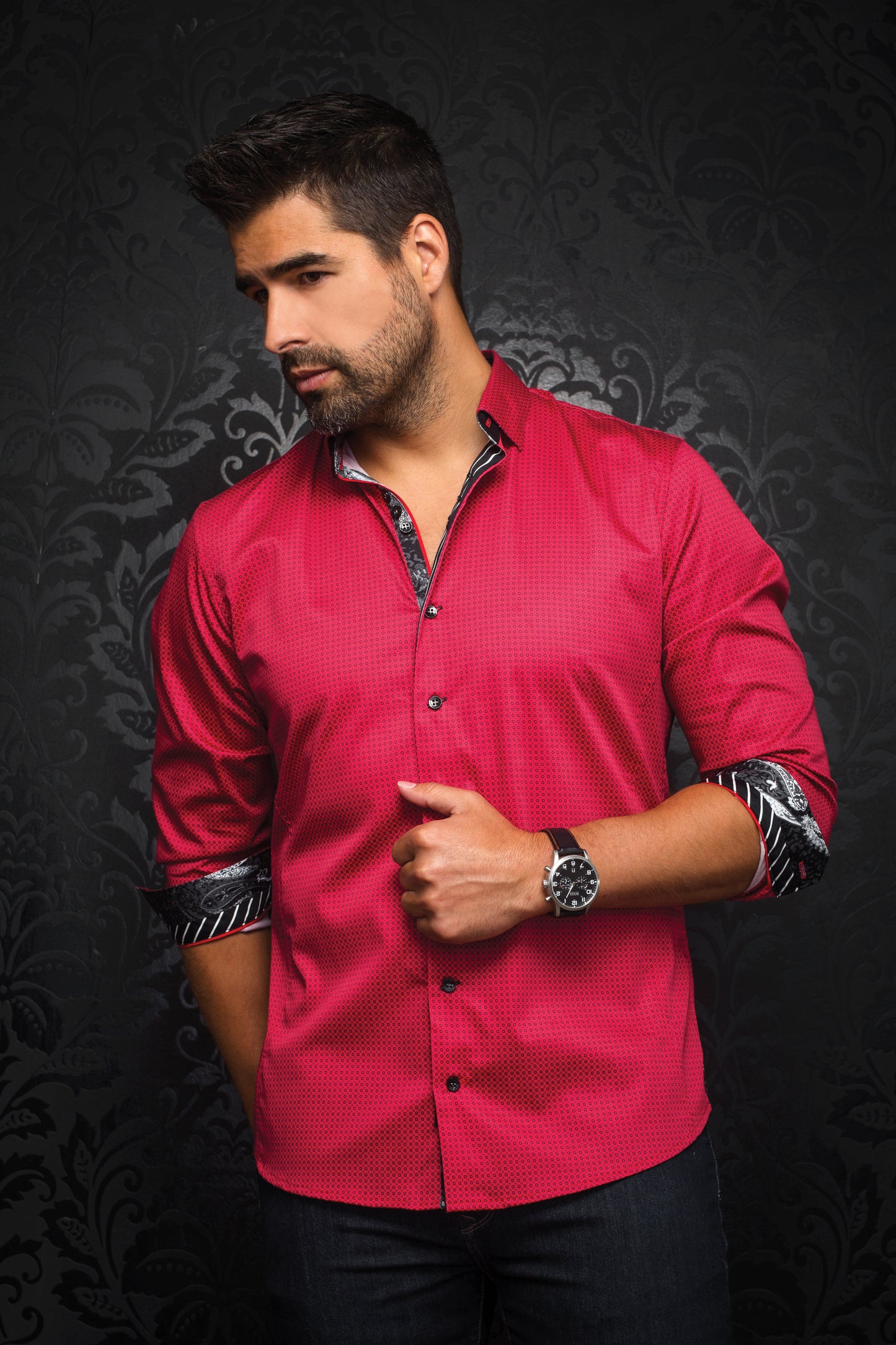 Men Au Noir Woven Shirt Blondel