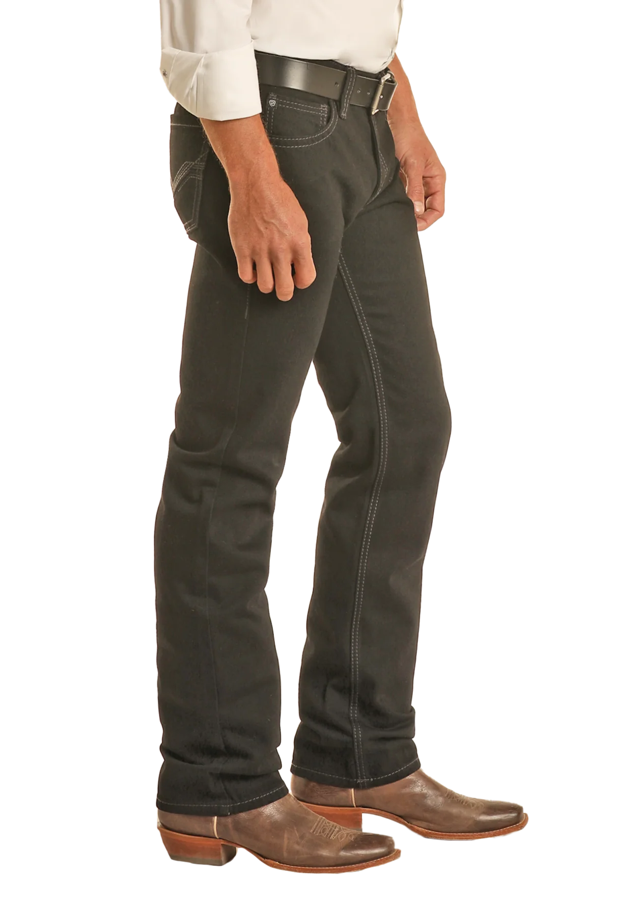 Men Rock&Roll Revolver Straight Black Jean  BM1RD02484