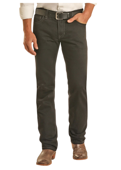 Men Rock&Roll Revolver Straight Black Jean  BM1RD02484