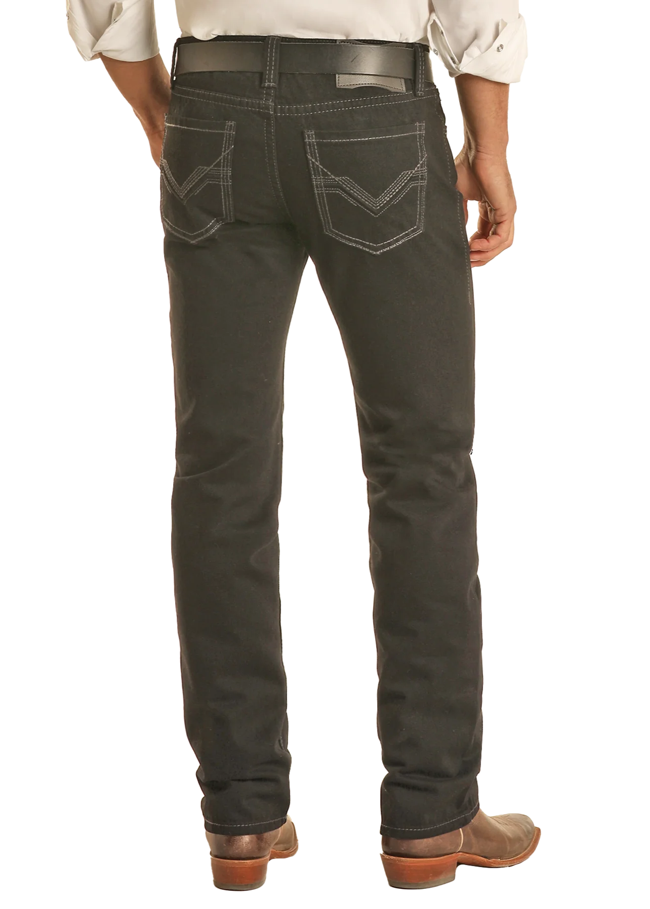 Men Rock&Roll Revolver Straight Black Jean  BM1RD02484