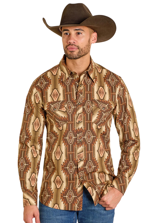 Men Rock&Roll Aztec Shirt BMN2S07636