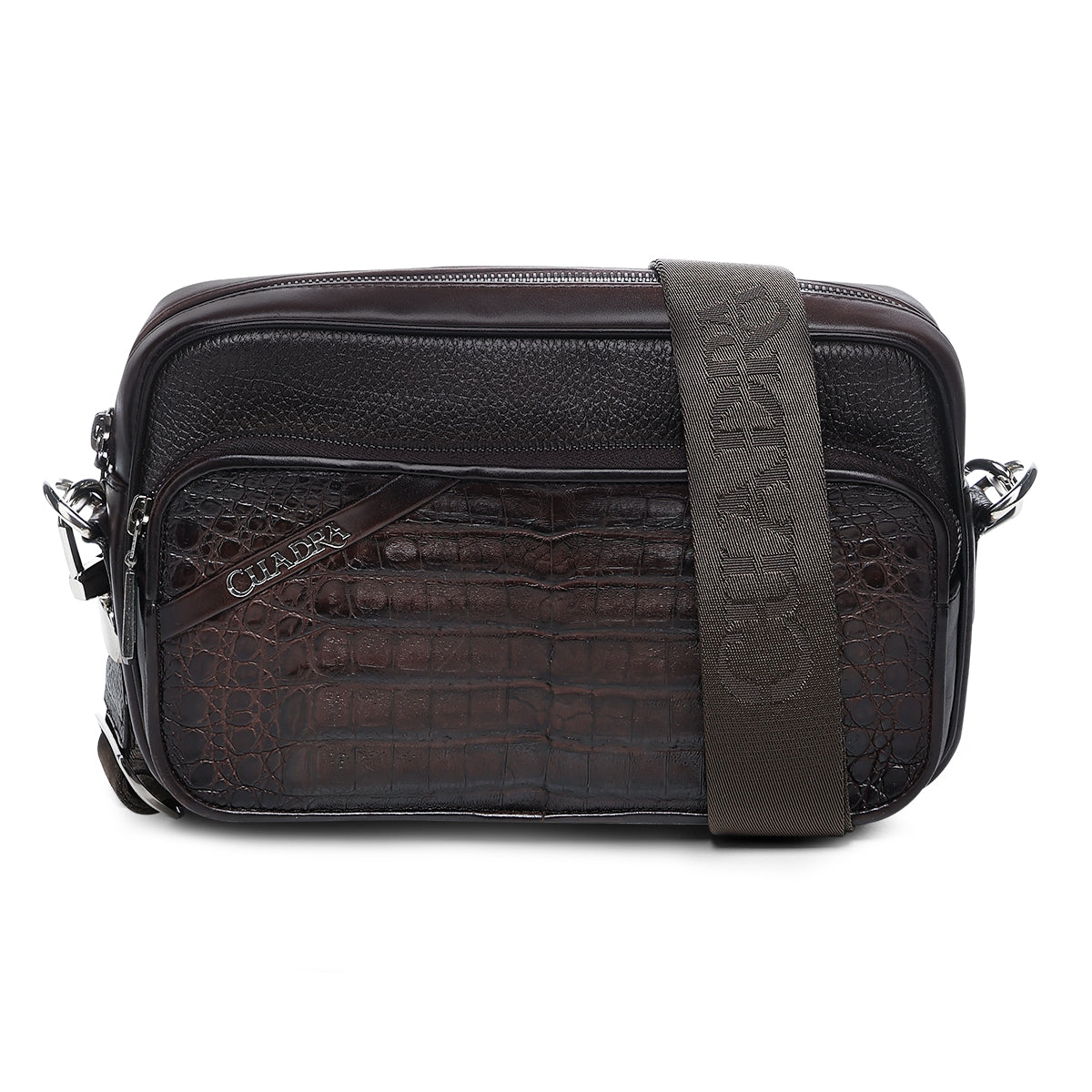 Men Cuadra Caiman Zipper Bag DU755