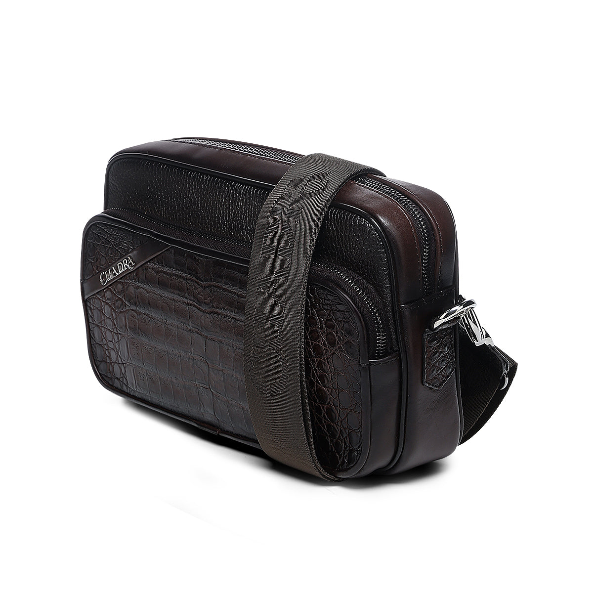 Men Cuadra Caiman Zipper Bag DU755