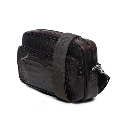 Men Cuadra Caiman Zipper Bag DU755