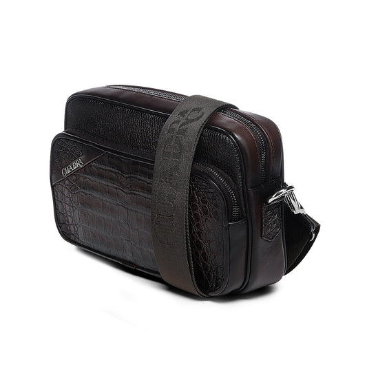 Men Cuadra Caiman Zipper Bag DU755